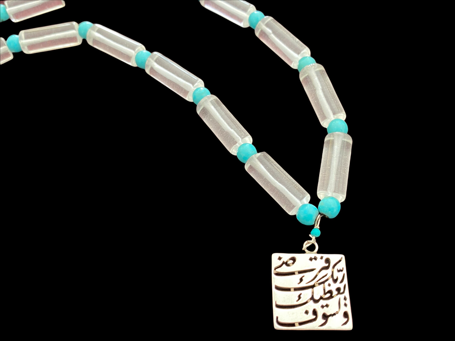 STONE NECKLACE WITH LISAWFA PENDANT