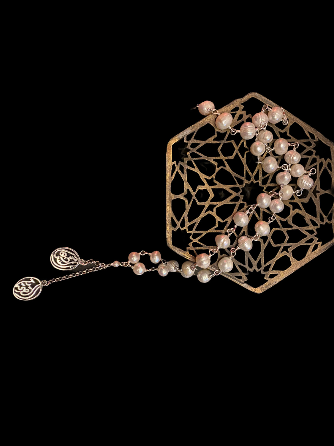 Wire necklace with tassel and Salam words