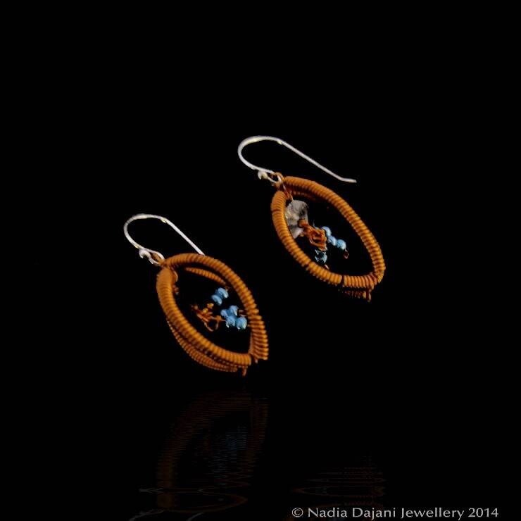 COPPER SINGLE RIB EARRINGSn