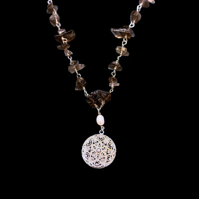 Gemstone Necklace with Andalucian Pendant