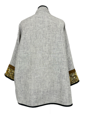 The Round Jacket in Light Grey