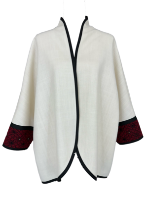 The Round Jacket in White