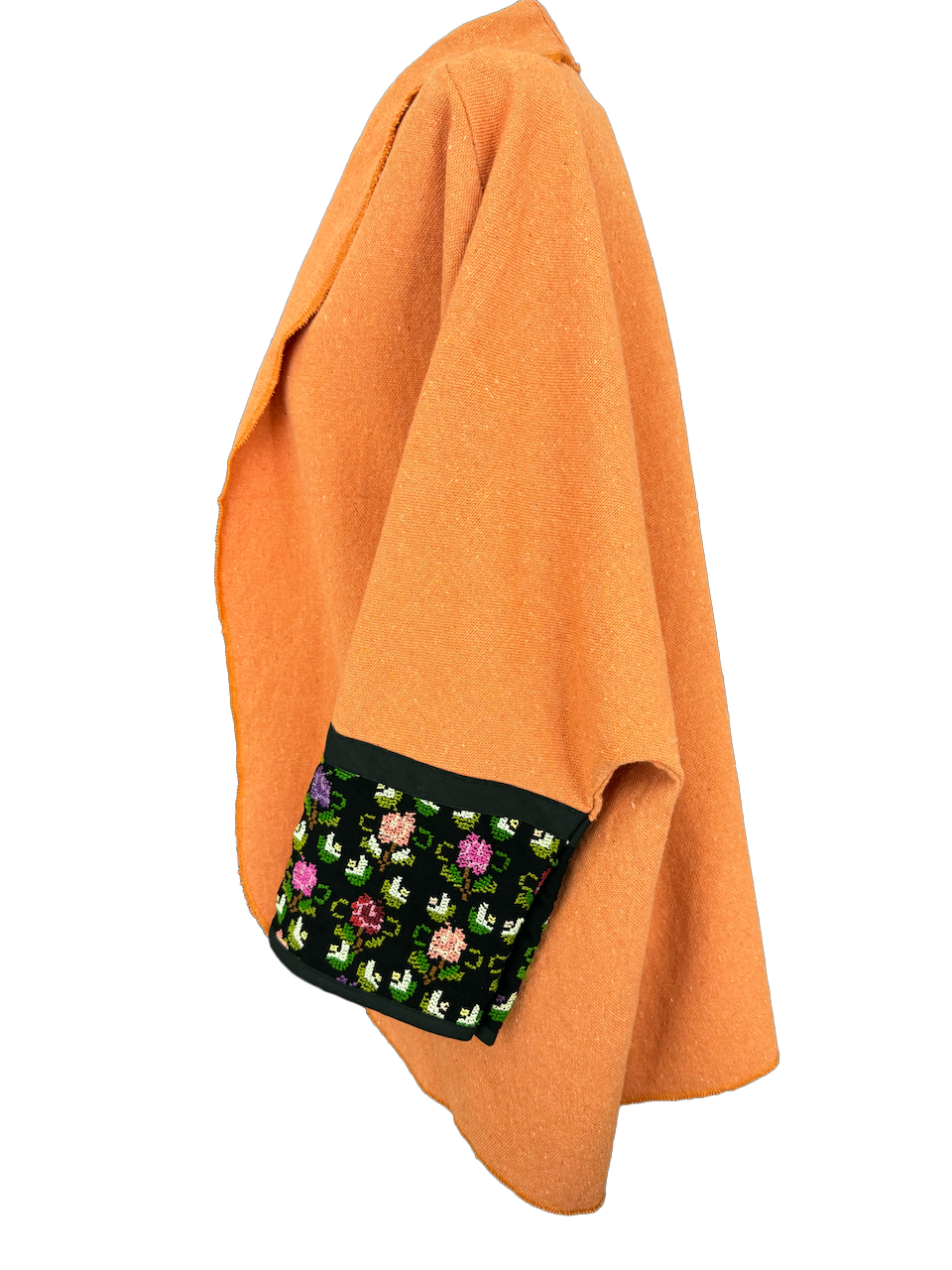 The Round Jacket in Orange Egyptian Cotton