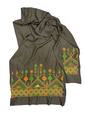 The Embroidered Scarf in Chiffon