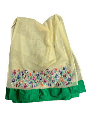 The Embroidered Najaf Scarf in Yellow