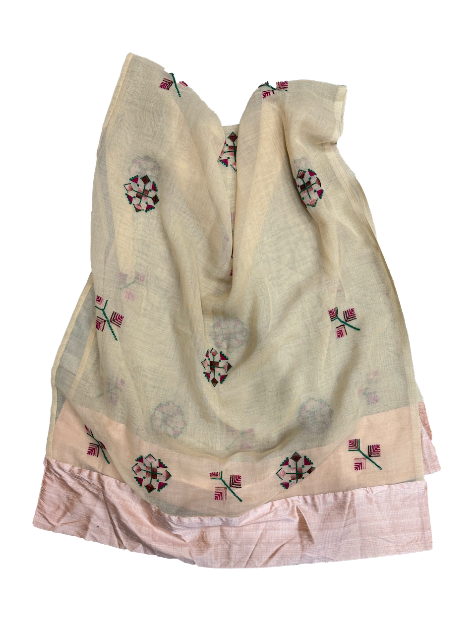 The Heavily Embroidered Najaf Scarf in Yellow