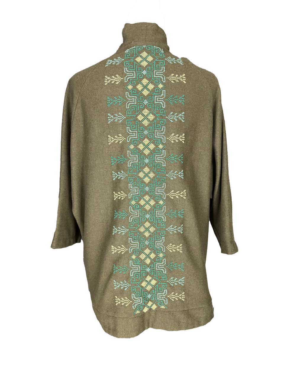 The Embroidered Round Jacket in Light Brown