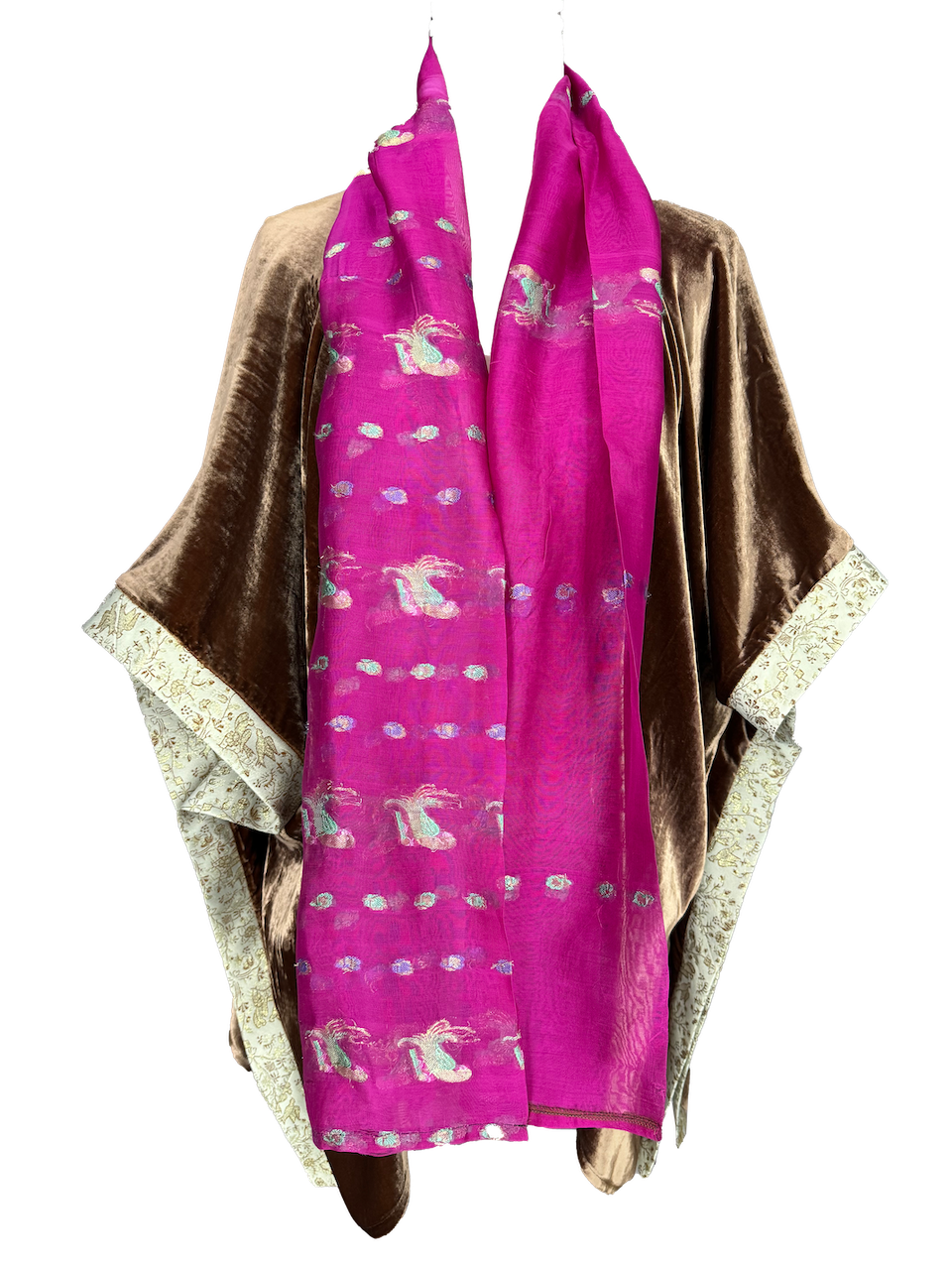 Pink Velvet Jacket with Pink Indian Silk