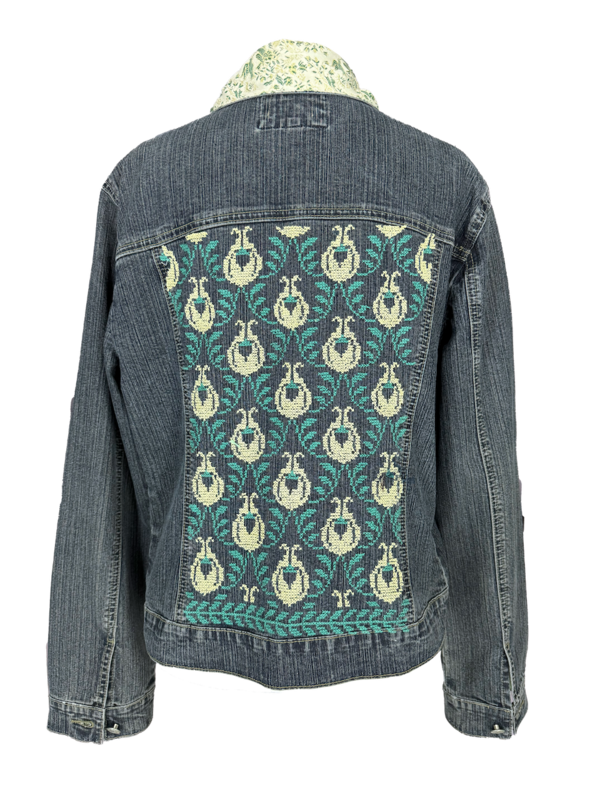 The Embroidered Denim Jacket in Yellow