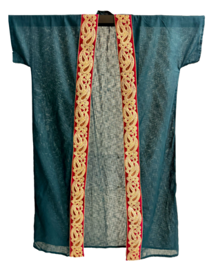 The Linen Bisht in Teal