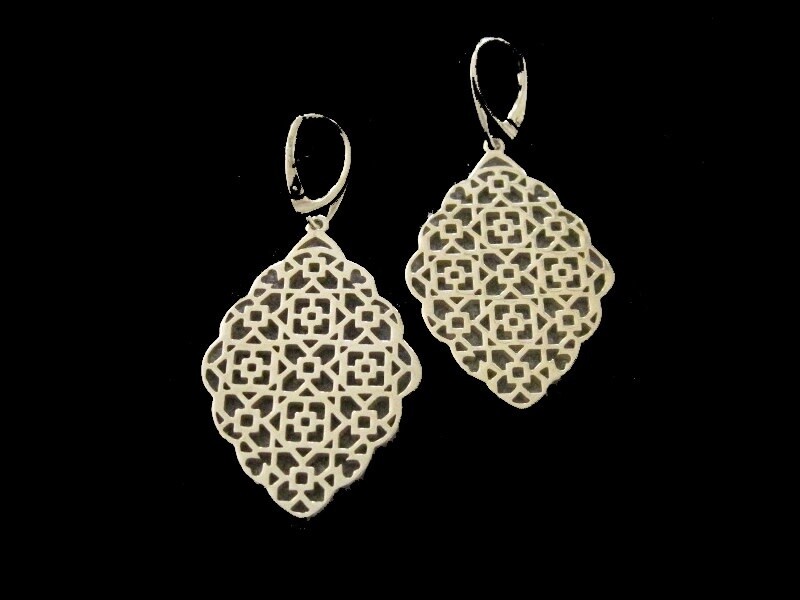 GEOMETRY EARRINGS. SILVER GOLD PLATED