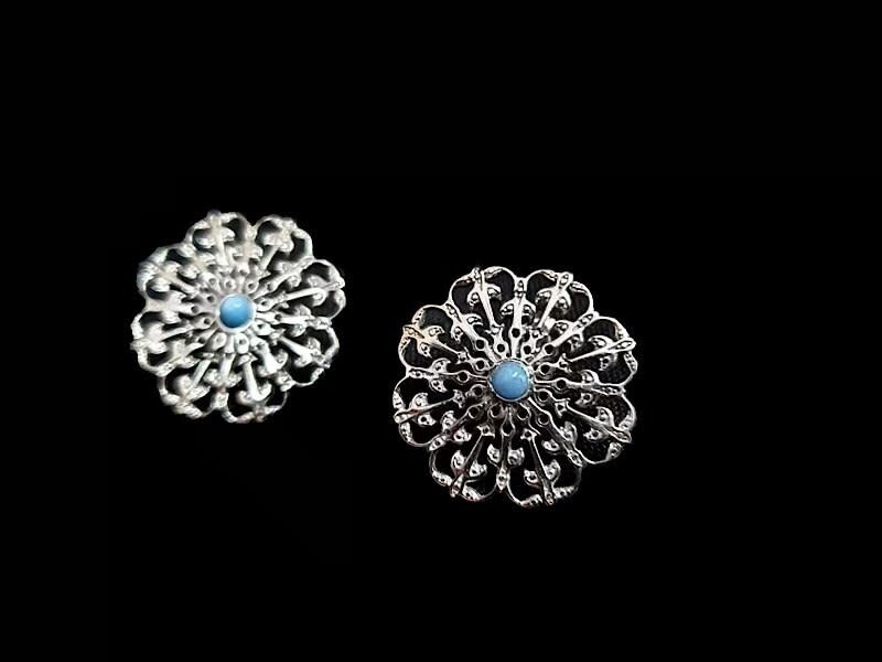 Silver Toledo Earrings With Post