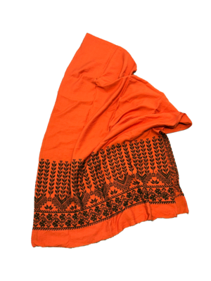 The Embroidered Scarf in Orange