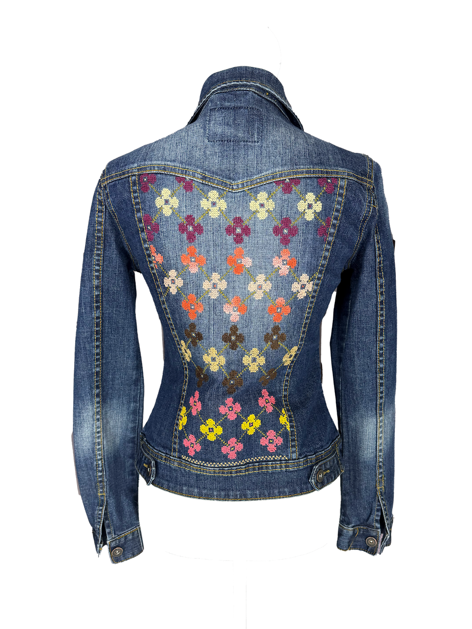 The Heavily Embroidered Denim Jacket with Floral Embroidery