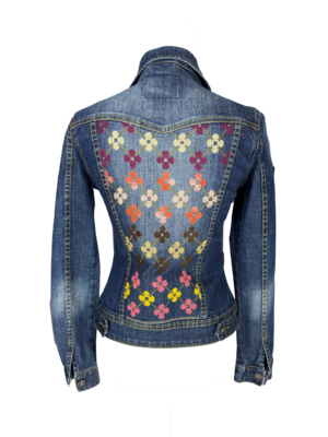 The Heavily Embroidered Denim Jacket with Floral Embroidery