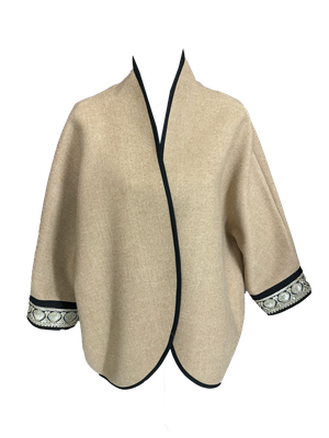 The Round Jacket in Beige