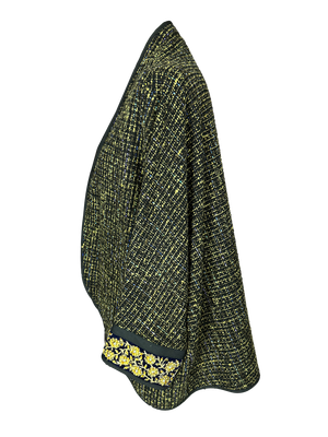 The Round Jacket in Yellow Tweed