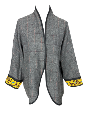 The Round Jacket in Grey Tweed