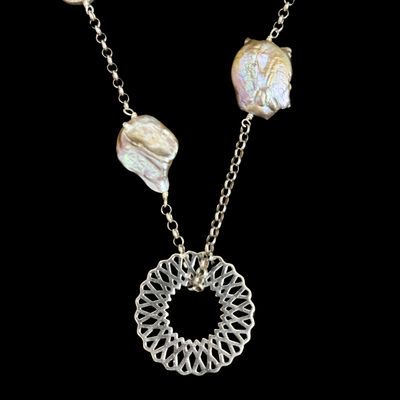 Long Karma Necklace With Pearls