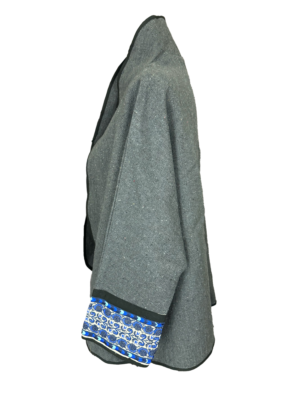 The Round Jacket in Dark Grey Egyptian Cotton