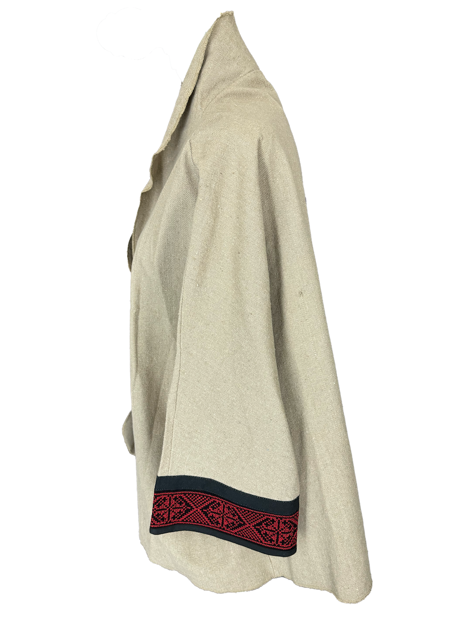 The Round Jacket in Beige Egyptian Cotton
