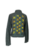 The Heavily Embroidered Denim Jacket in Black With Floral Embroidery