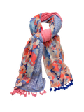 Hatta and Two Fabric Scarf in Light Blue and Pink