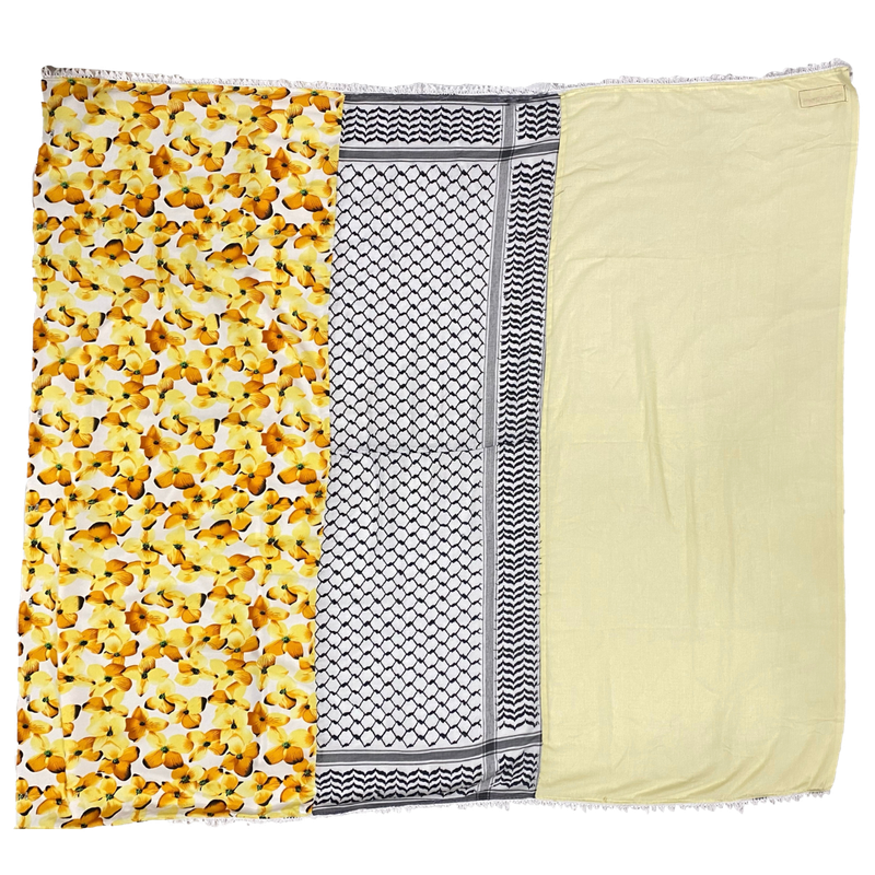 Hatta and Two Fabric Scarf in Yellow