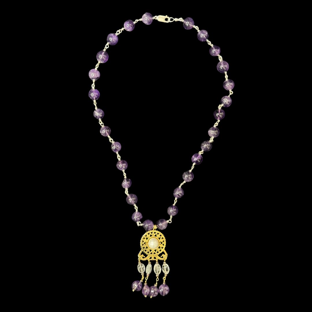 Byzantine Necklace With Amethyst