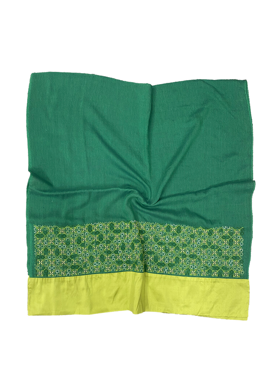 The Embroidered Najaf Scarf in Green