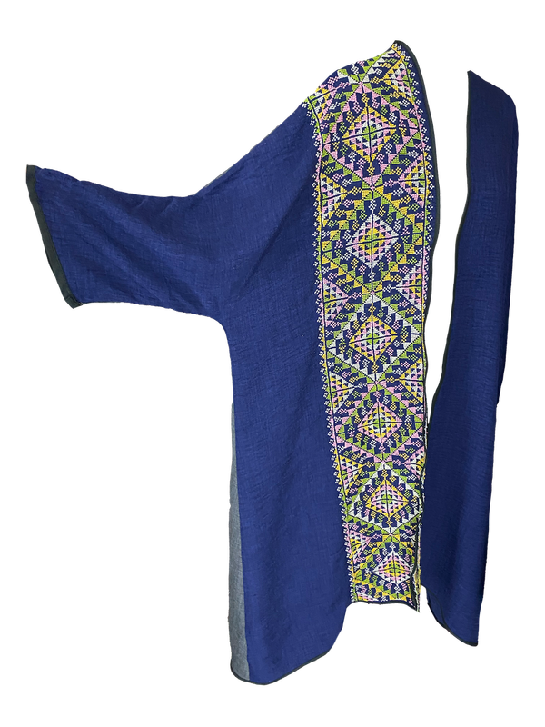 The Abaya With Heavy Hand embroidery in Navy Blue and Black