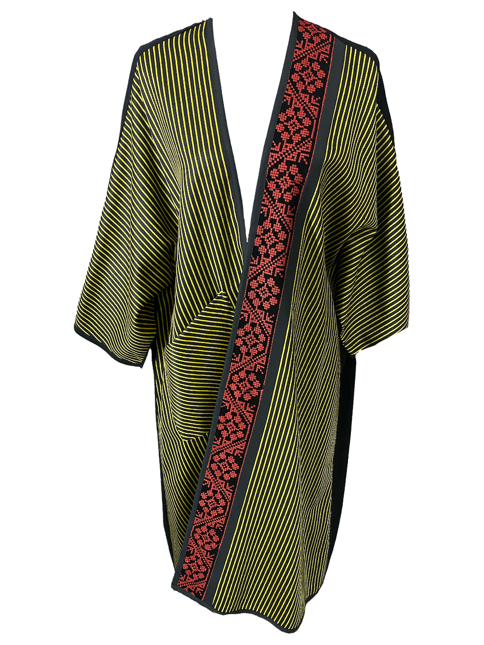 Abaya with Hand Embroidery in Black and Gold