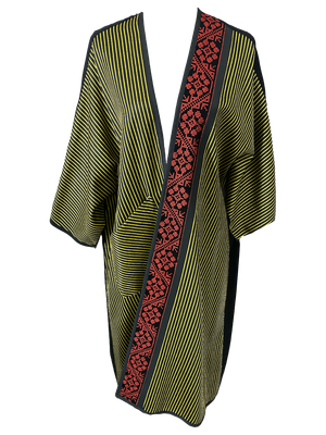 Abaya with Hand Embroidery in Black and Gold