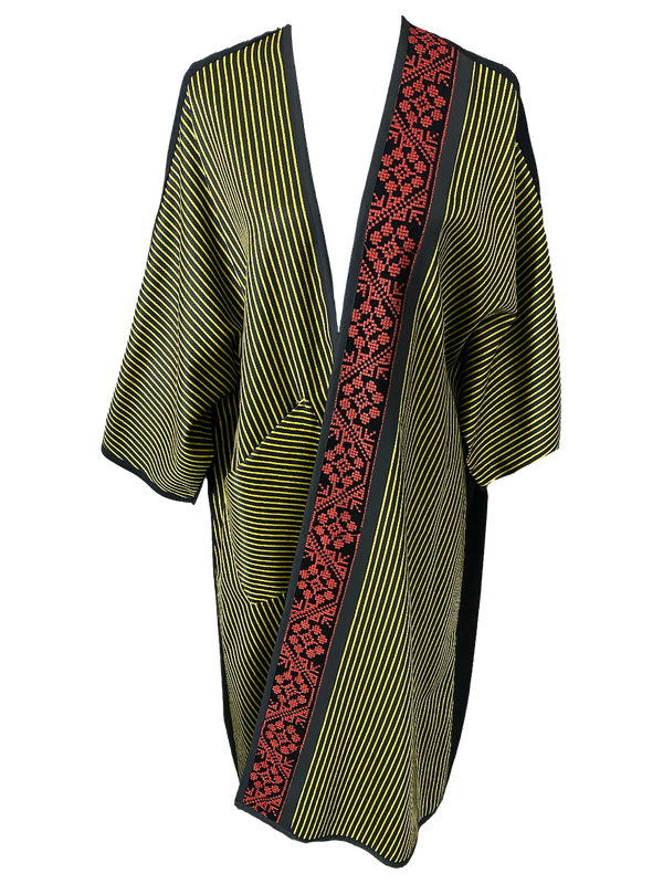 Abaya with Hand Embroidery in Black and Gold