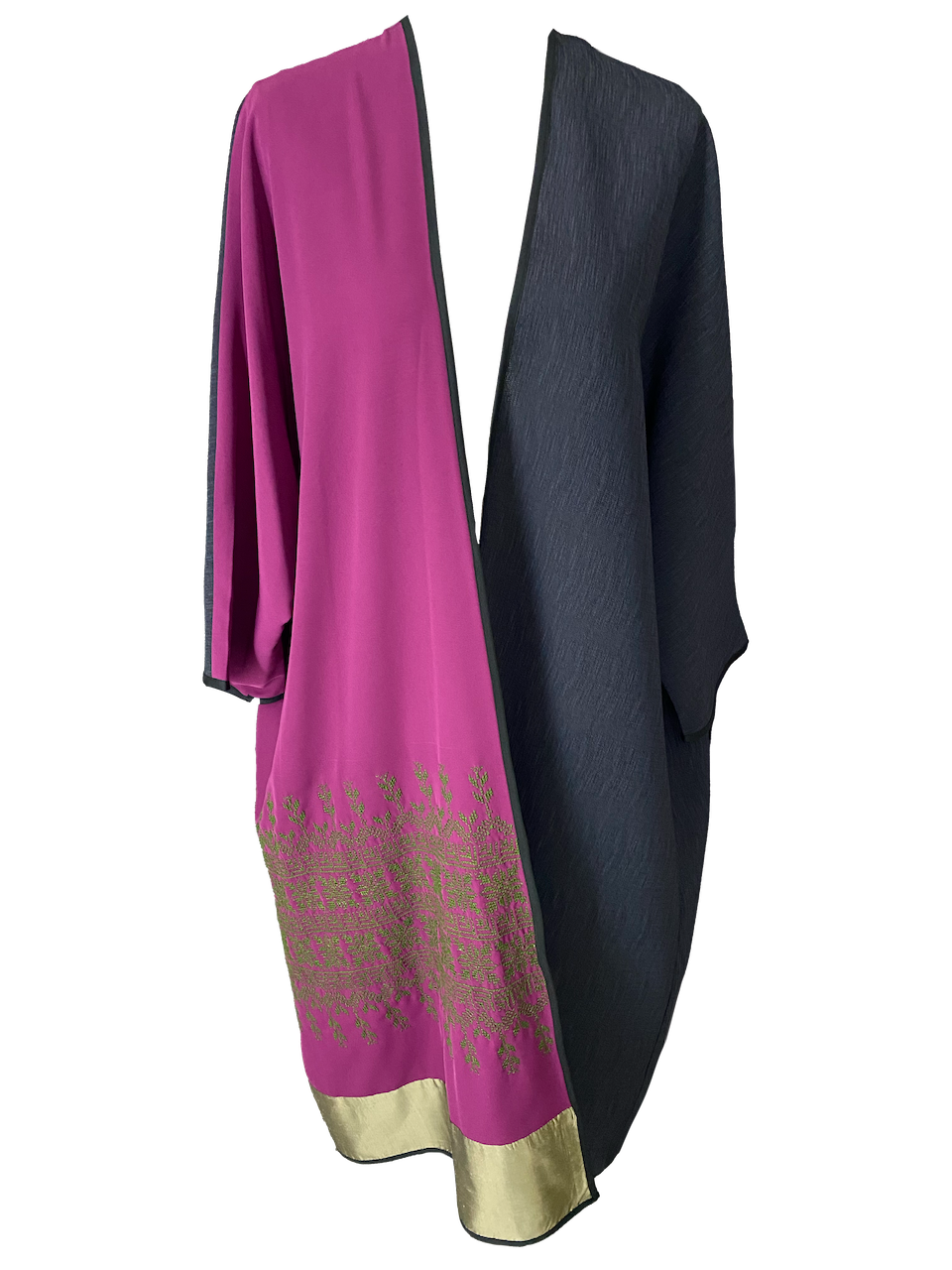Abaya with Hand Embroidery in Purple