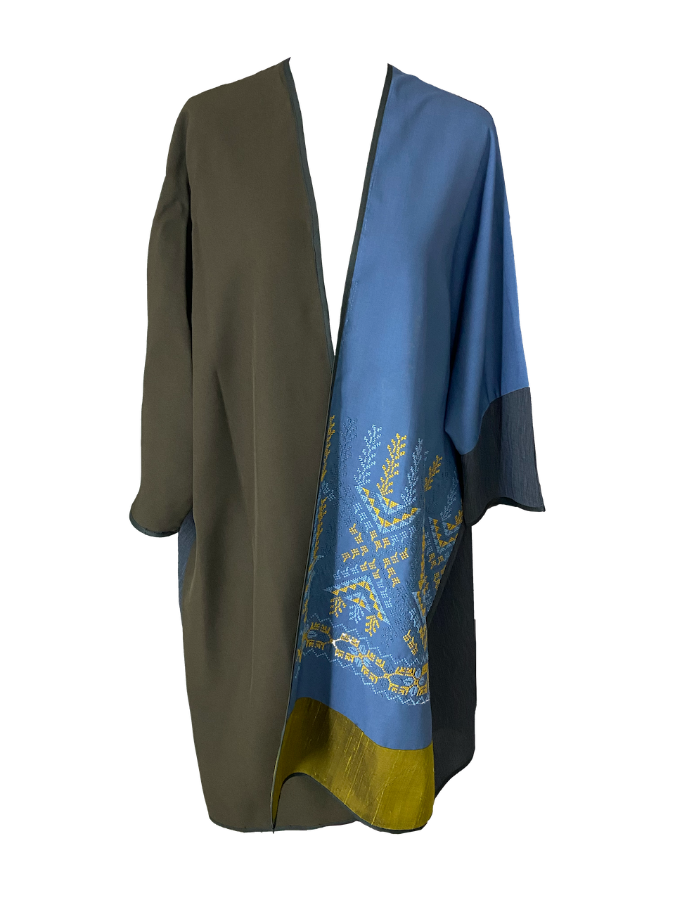 Abaya with Hand Embroidery in Blue