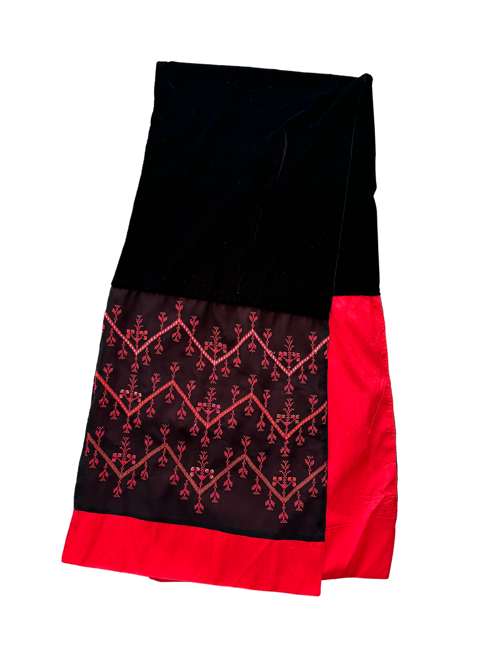 Velvet Scarf with Thai Silk