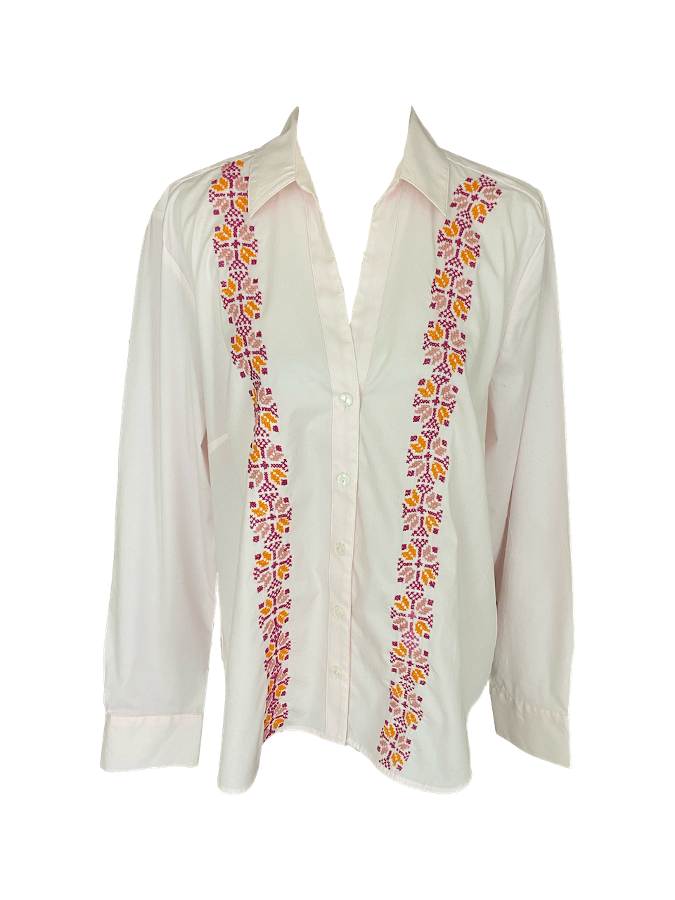 Pink Shirt With Embroidery