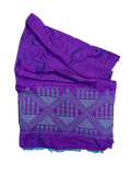 The Embroidered Scarf in Purple Thai Silk