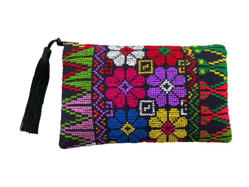 The Hand Embroidered Pouch (Small), Colour: Floral Embroidery