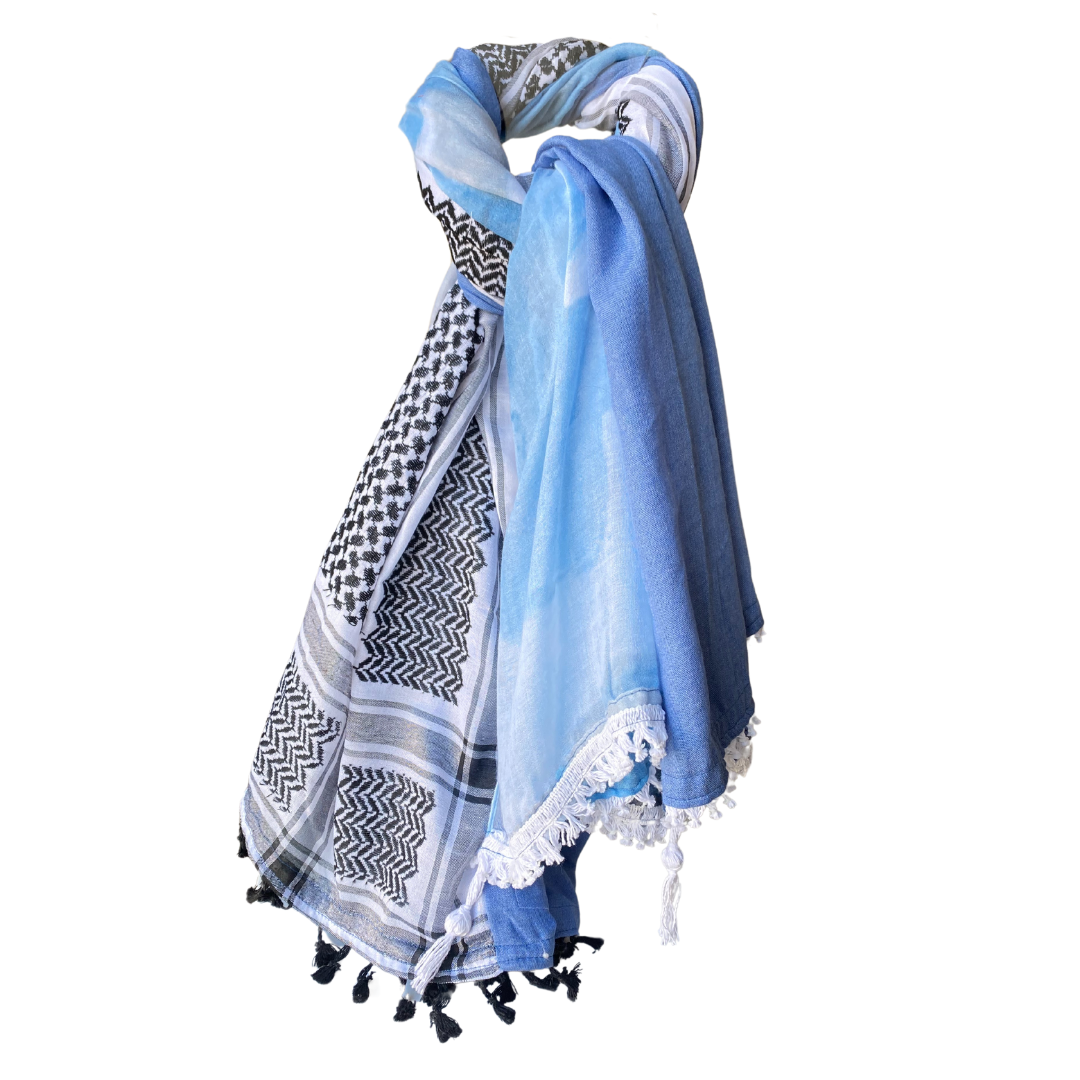 Hatta and Two Fabric Scarf Style 46