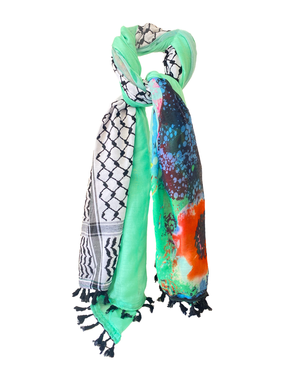 Hatta and Two Fabric Scarf Style 53