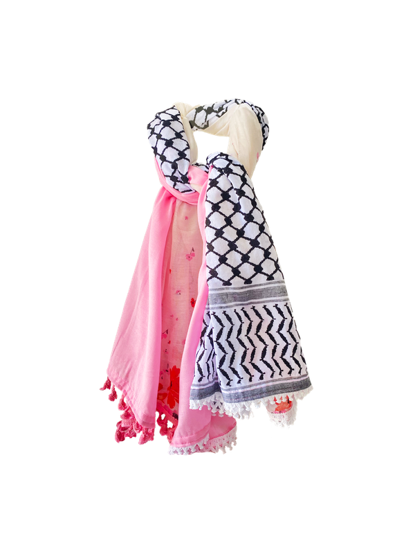 Hatta and Two Fabric Scarf Style 57