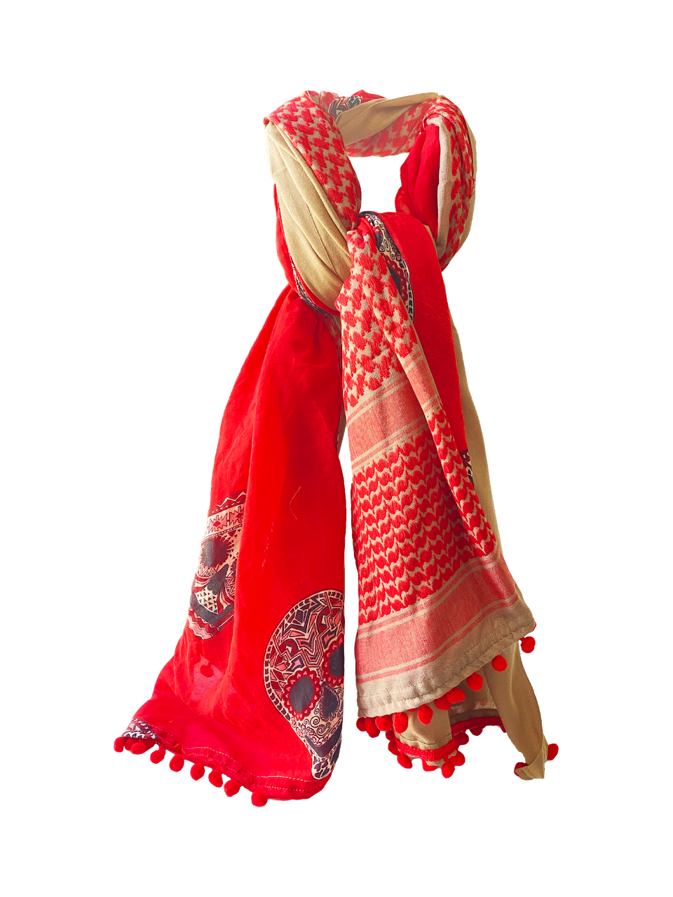 Hatta and Two Fabric Scarf Style 62