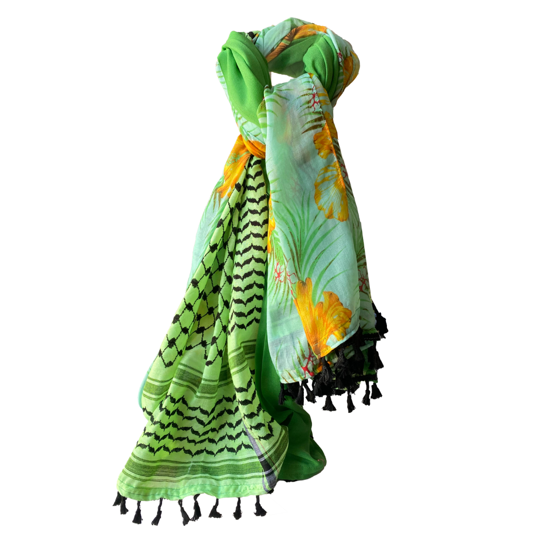 Hatta and Two Fabric Scarf Style 44