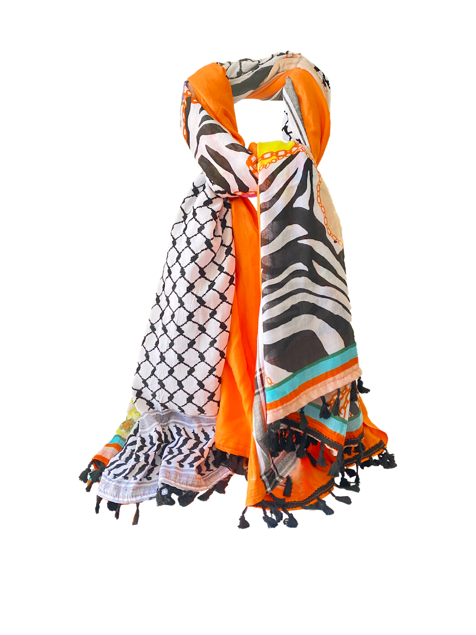 Hatta and Two Fabric Scarf Style 58