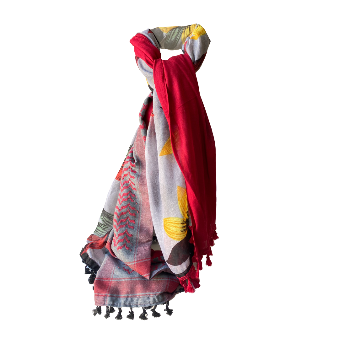 Hatta and Two Fabric Scarf Style 47
