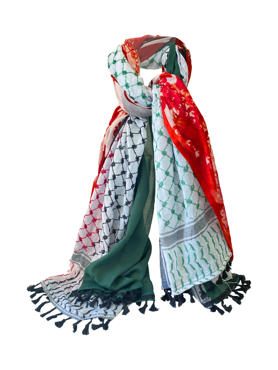 Hatta and Two Fabric Scarf Style 50