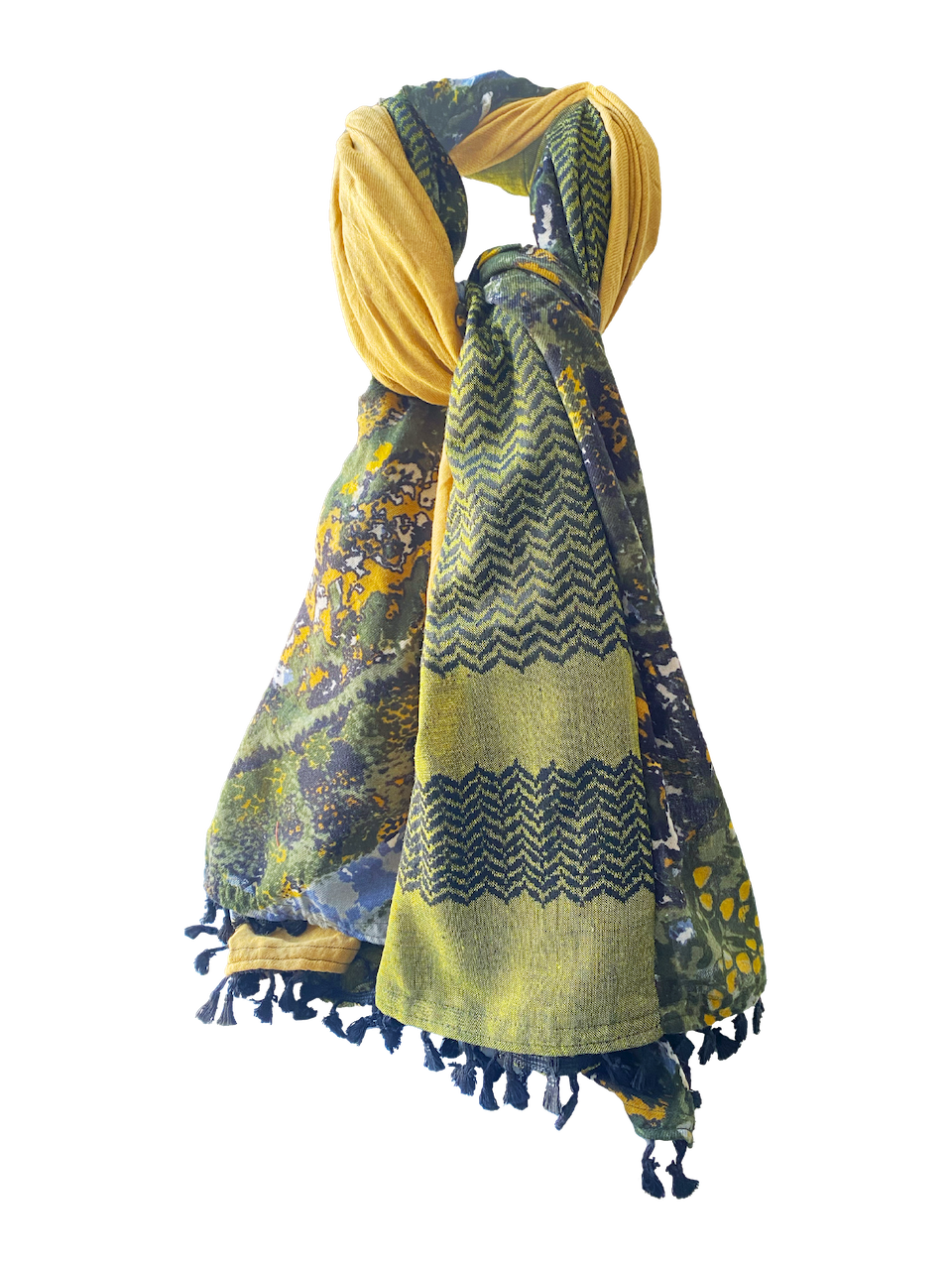 Hatta and Two Fabric Scarf Style 64
