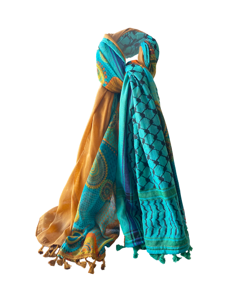 Hatta and Two Fabric Scarf Style 74